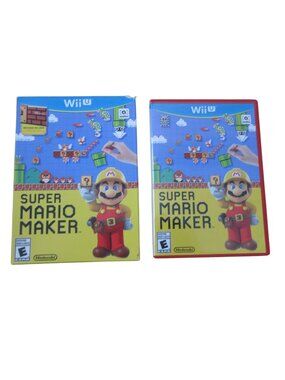 Super Mario Maker (Nintendo Wii U, 2015) with box and insert
